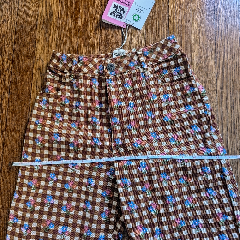 NWT Lucy & Yak Drew Straight Leg Twill Trousers in Meryl Print - Picture 14 of 14